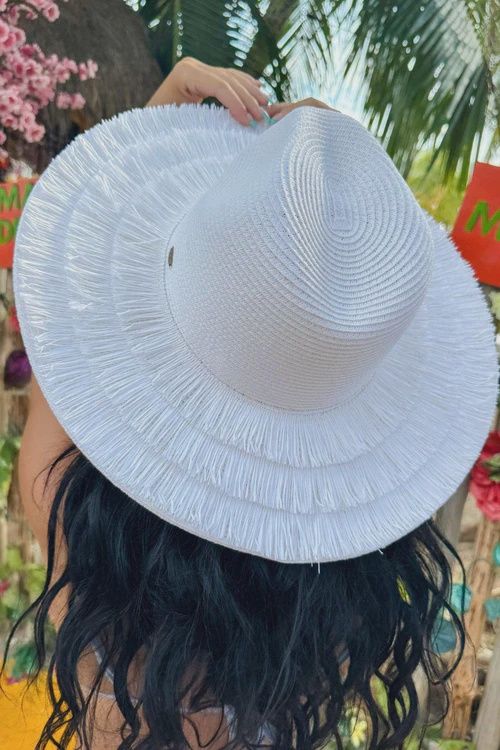 Layered Fringe Brim Hat