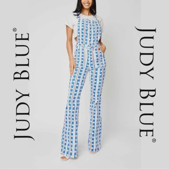 JB HW USA Star Print Flare Overall