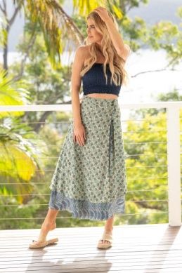 Asha Reversible Wrap Skirt