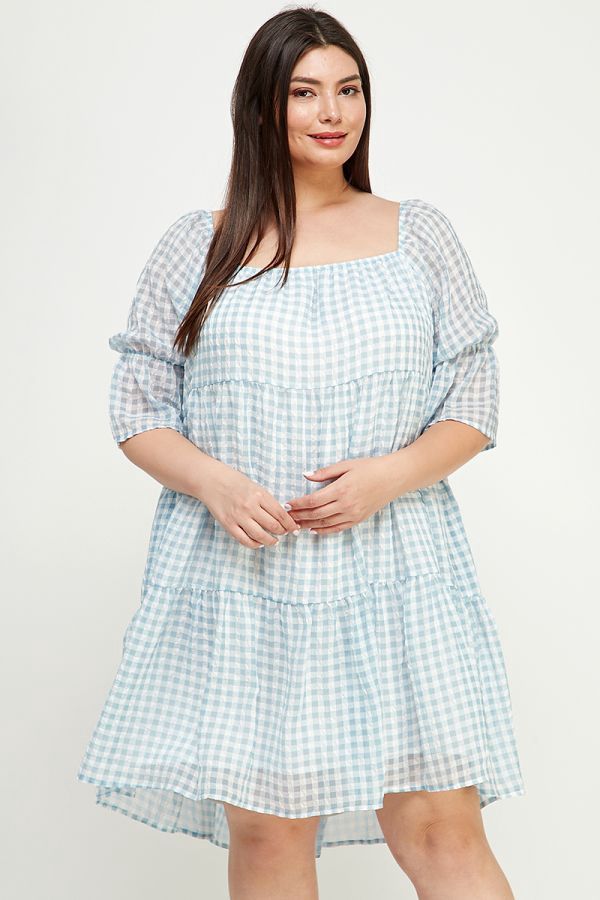 Chiffon Gingham Dress