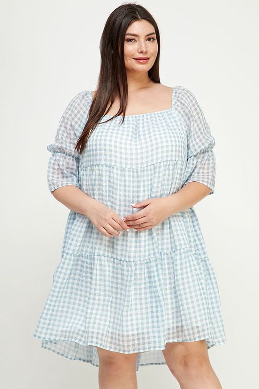 Chiffon Gingham Dress
