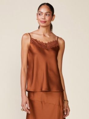 Lace Trim Satin Cami