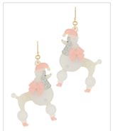 Christmas Poodle Earrings
