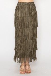 Fringe Layered Skirt