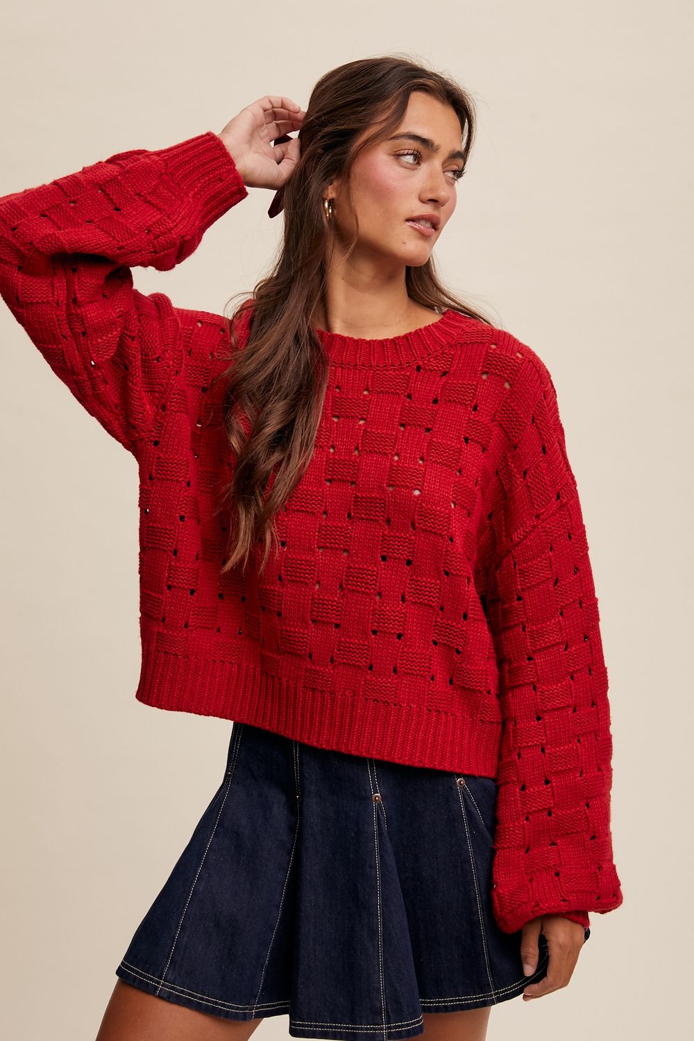 Open Knit Sweater
