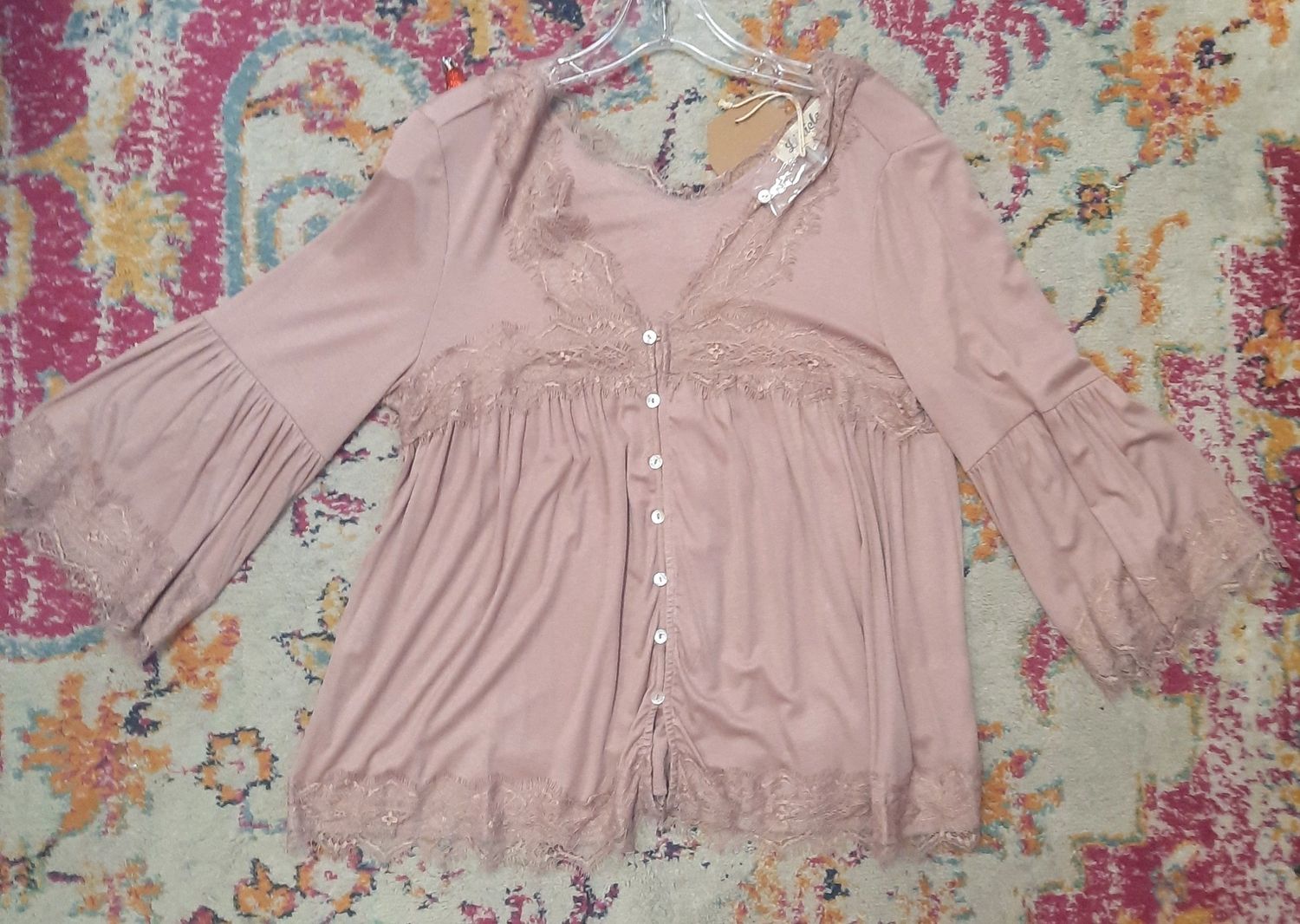 Lace Feminine Boho Knit Top