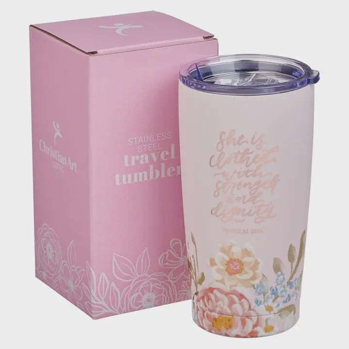 Tumbler - She Is Clothed 18 oz.