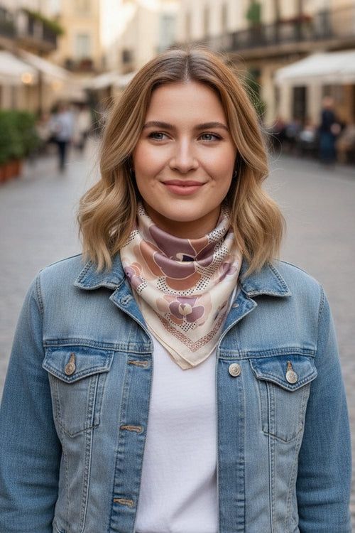 Elegant Floral Print Bandana