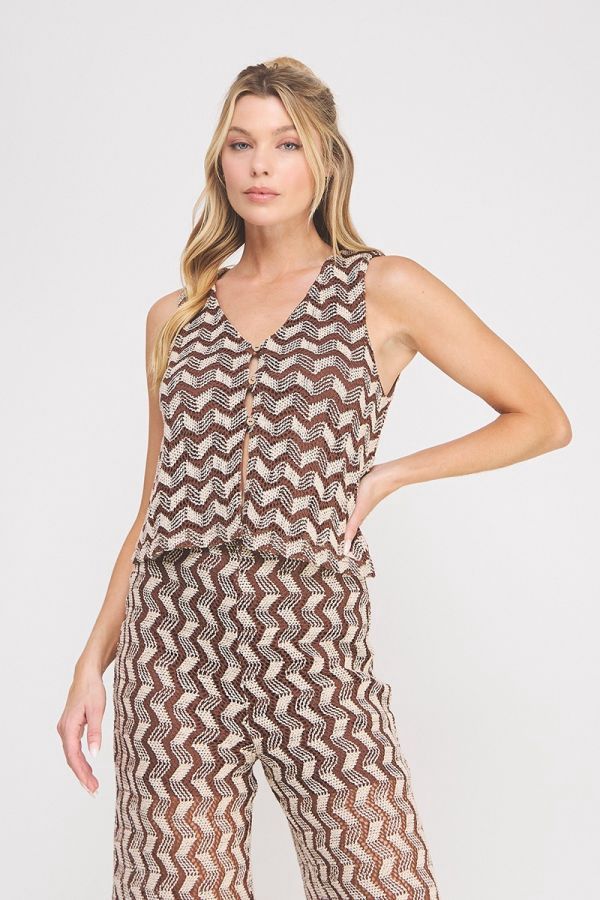 Crochet Button Tank