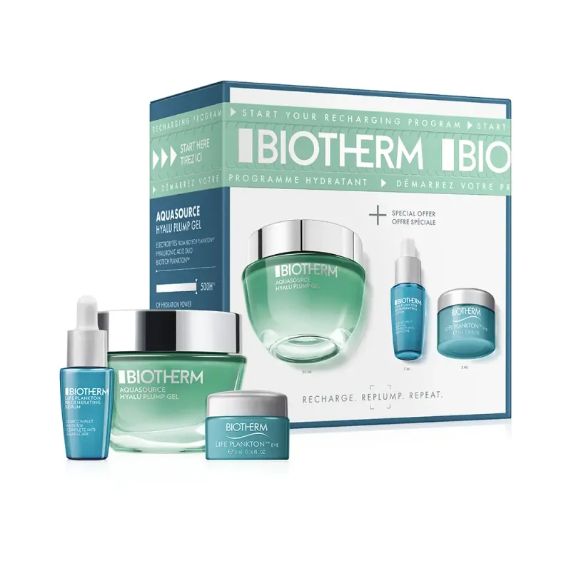 BIOTHERM AQUASOURCE HYALU PLUMP GEL ESTUCHE 3 pz