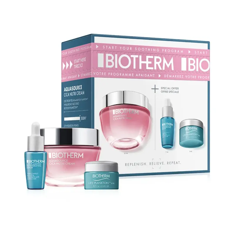 BIOTHERM AQUASOURCE CICA NUTRI CREMA ESTUCHE 3 pz
