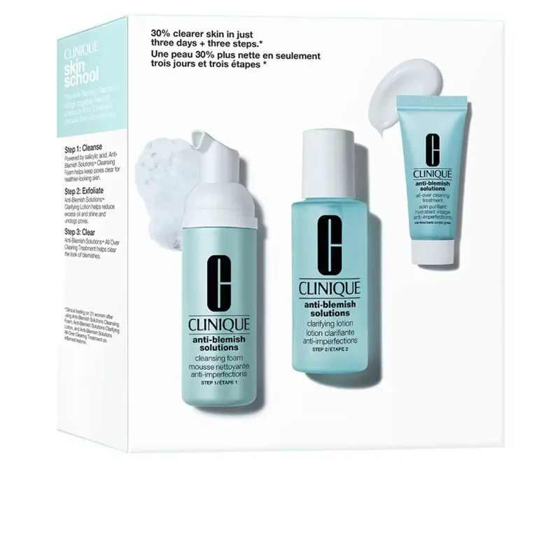 ANTI-BLEMISH SOLUTIONS 3-STEP SKIN CARE SYSTEM ESTUCHE 3 pz