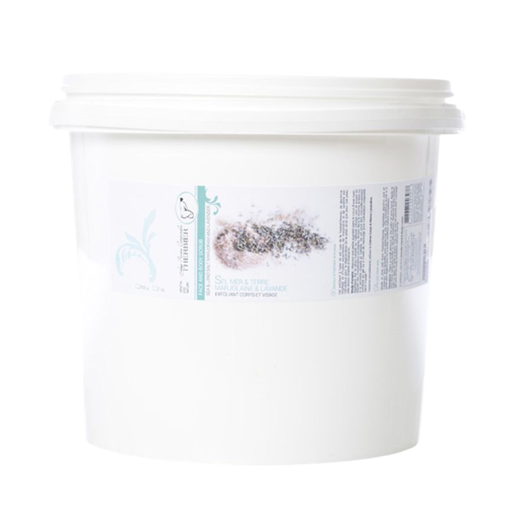 Body, Hand and Foot Scrub – Sea and Earth Salt – Marjoram and Lavender