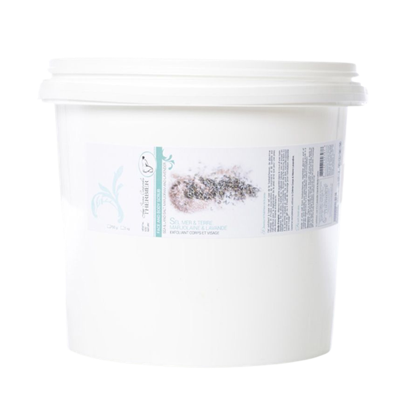 Body, Hand and Foot Scrub – Sea and Earth Salt – Marjoram and Lavender