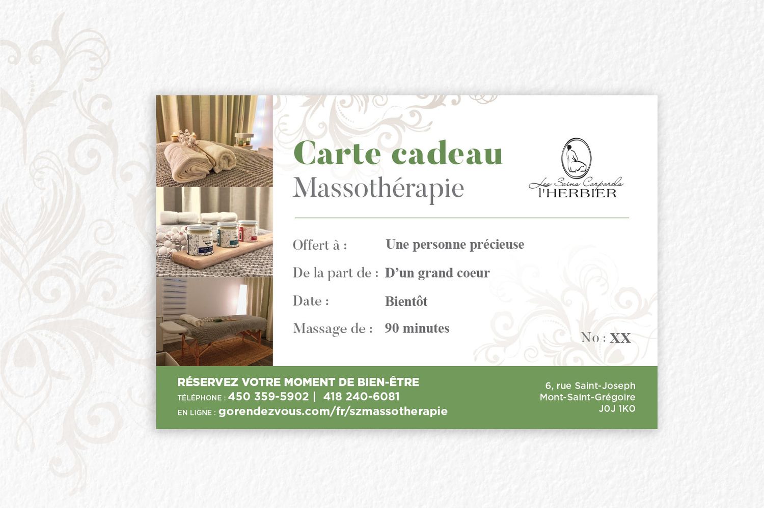 Gift Card – 60-Minute Massage Therapy