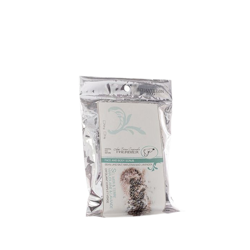 Body, Hand and Foot Scrub – Sea and Earth Salt – Marjoram and Lavender 100g