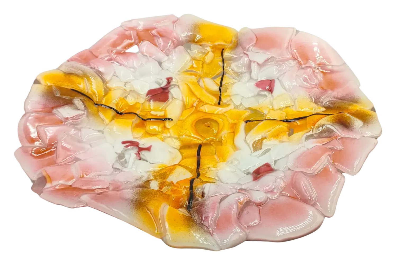 Ekskluzywna Patera Szklana  na Owoce Ciasta Pizze K30F