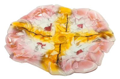 Ekskluzywna Patera Szklana  na Owoce Ciasta Pizze K30F
