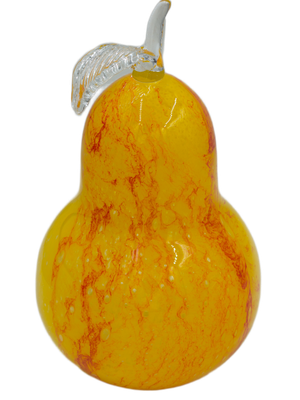 Szklany Owoc Gruszka Szklana XXL ŻÓŁTA Szklany Owoc Gruszka Szklana XXL ŻÓŁTA