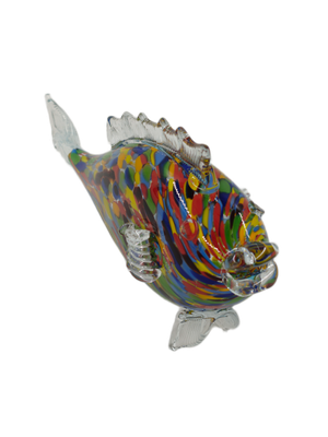 Ryba Szklana Figurka Ryba PRL K669 Szklana ryba PRL – dekoracyjna figurka vintage z polskiego szkła