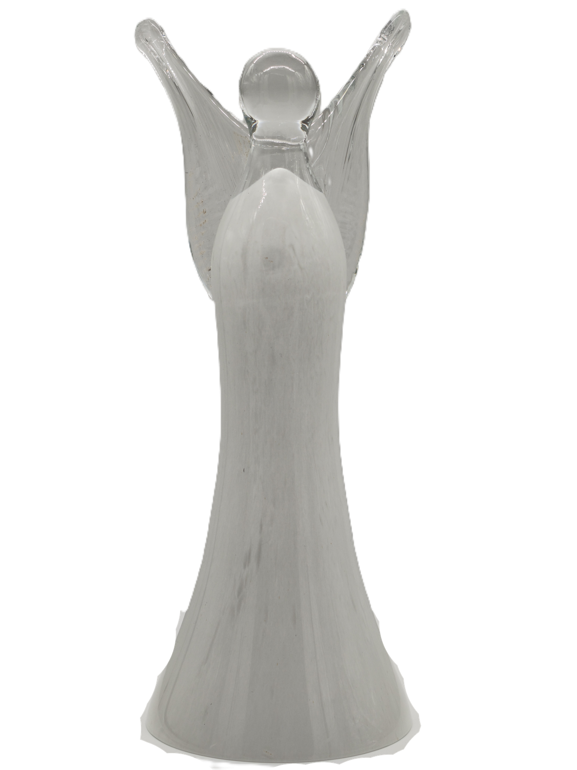 Szklany Anioł – prezent na Komunię  Chrzciny Biały