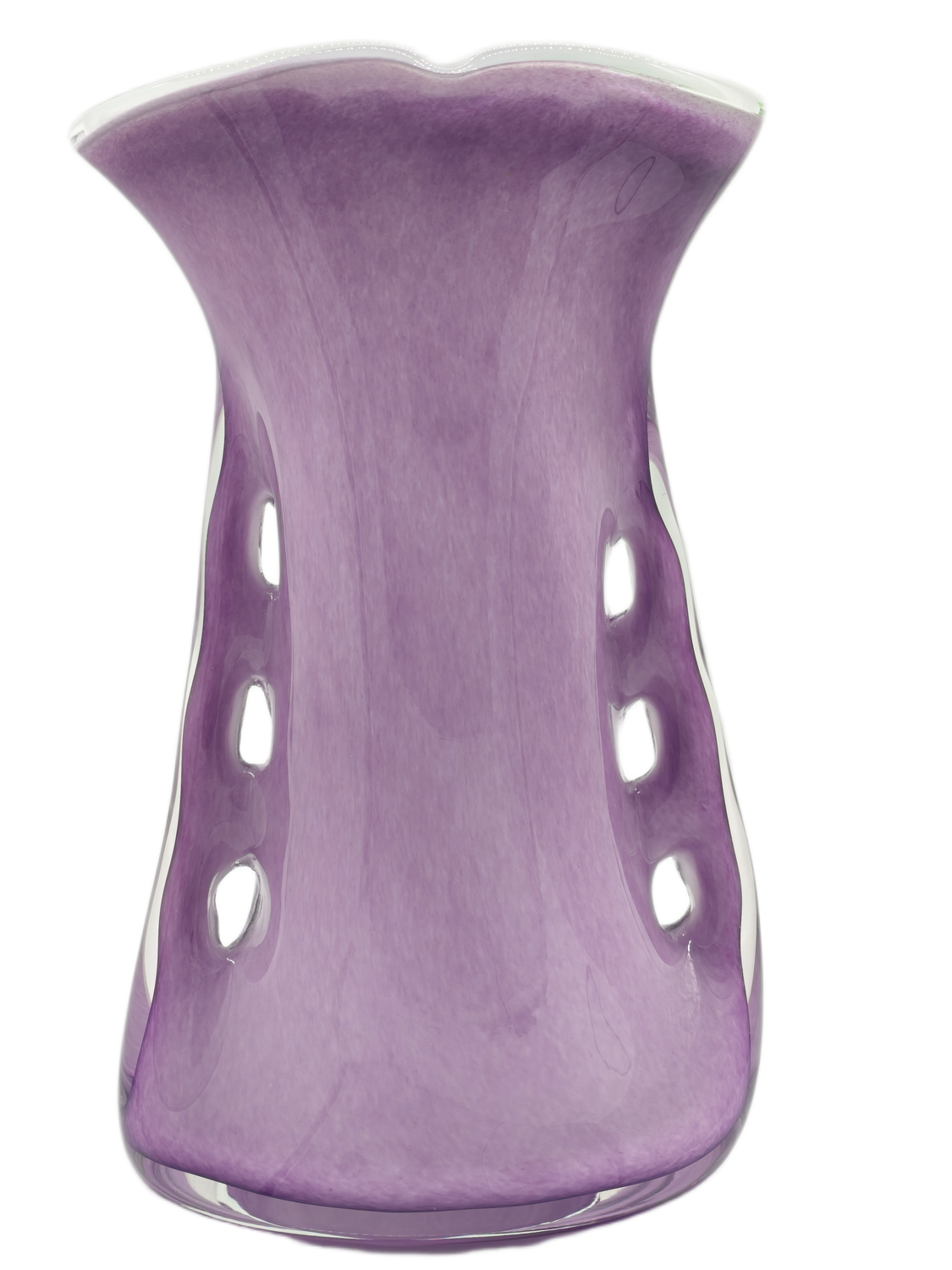 Wazon szklany artystyczny „Płetwa Rekina” ręcznie formowany – dekoracyjny wazon ze szkła