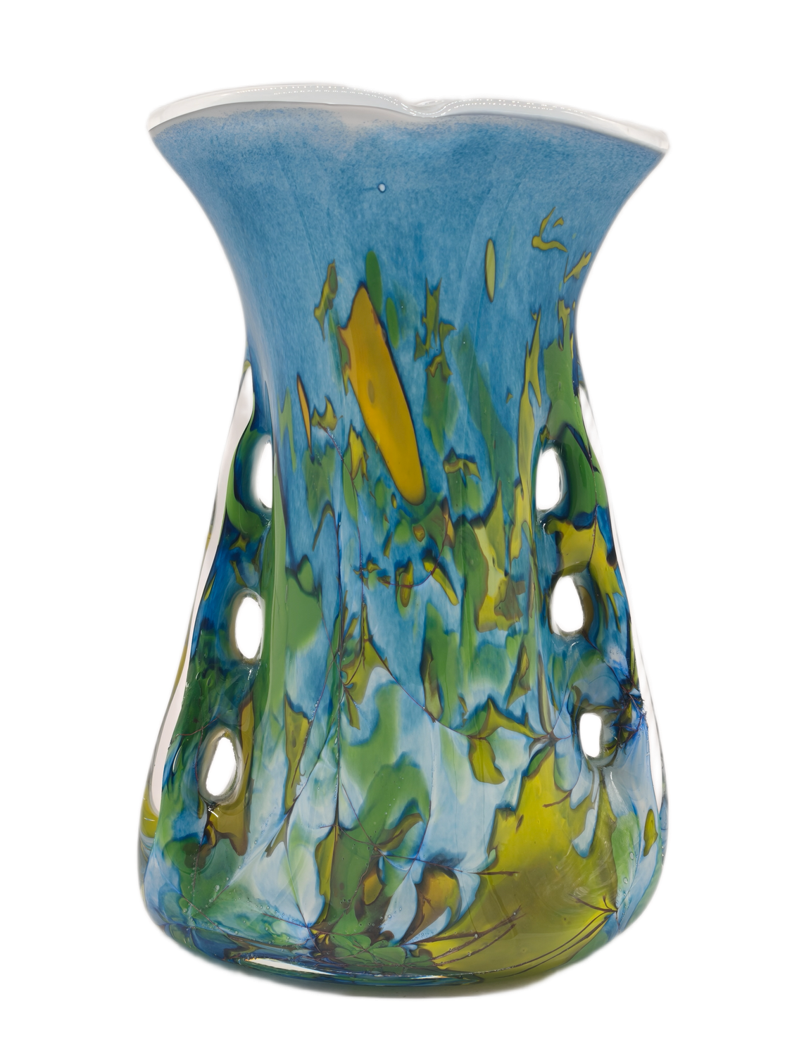 Dekoracyjny wazon ze szkła artystycznego „Płetwa Rekina” – ręczna produkcja