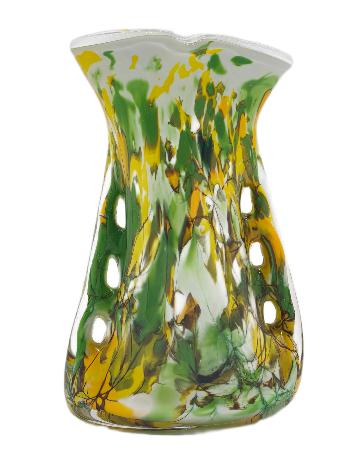 Unikatowy wazon szklany ręcznej produkcji inspirowany klasycznym wzornictwem