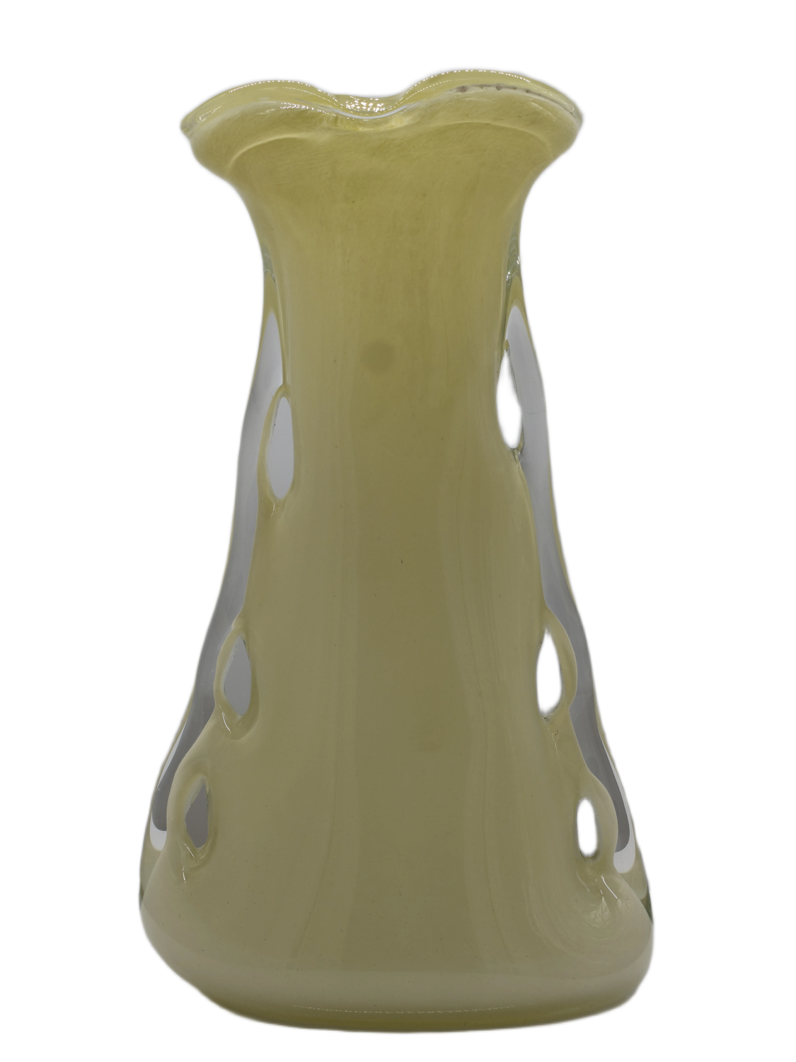 Szklany wazon artystyczny Płetwa Rekina K-IVORY – polskie szkło handmade – 31 cm