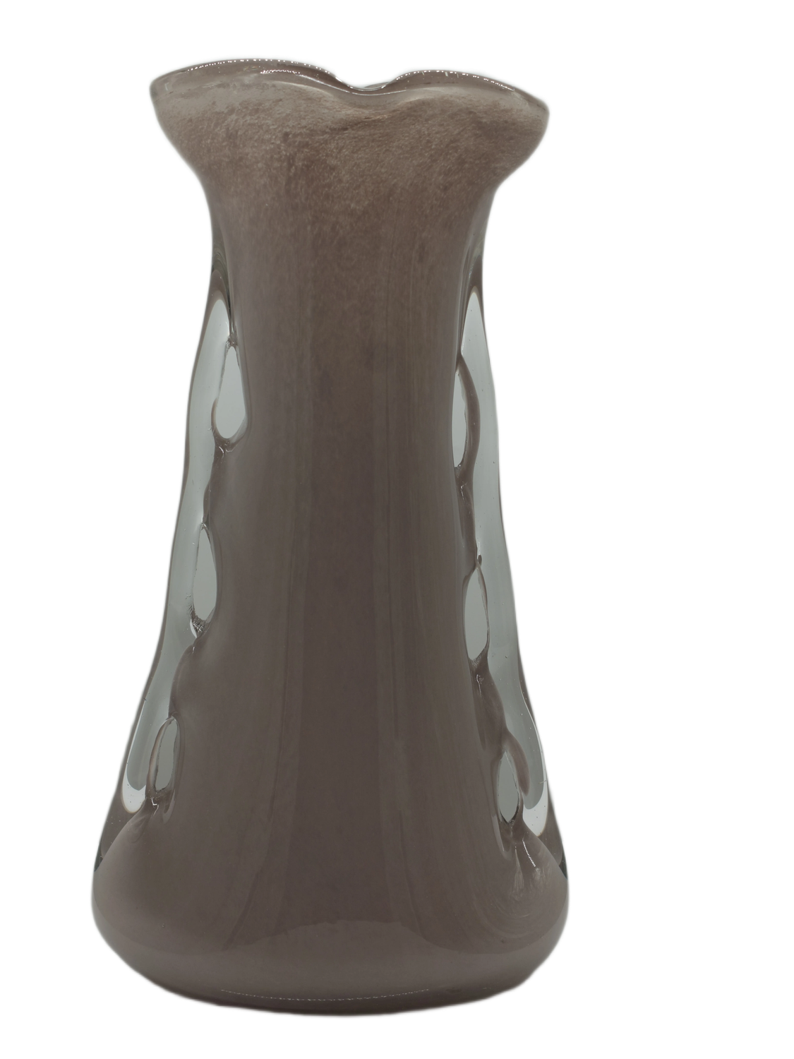 Szklany wazon artystyczny Płetwa Rekina K-MAUVE – polskie szkło handmade – 31 cm