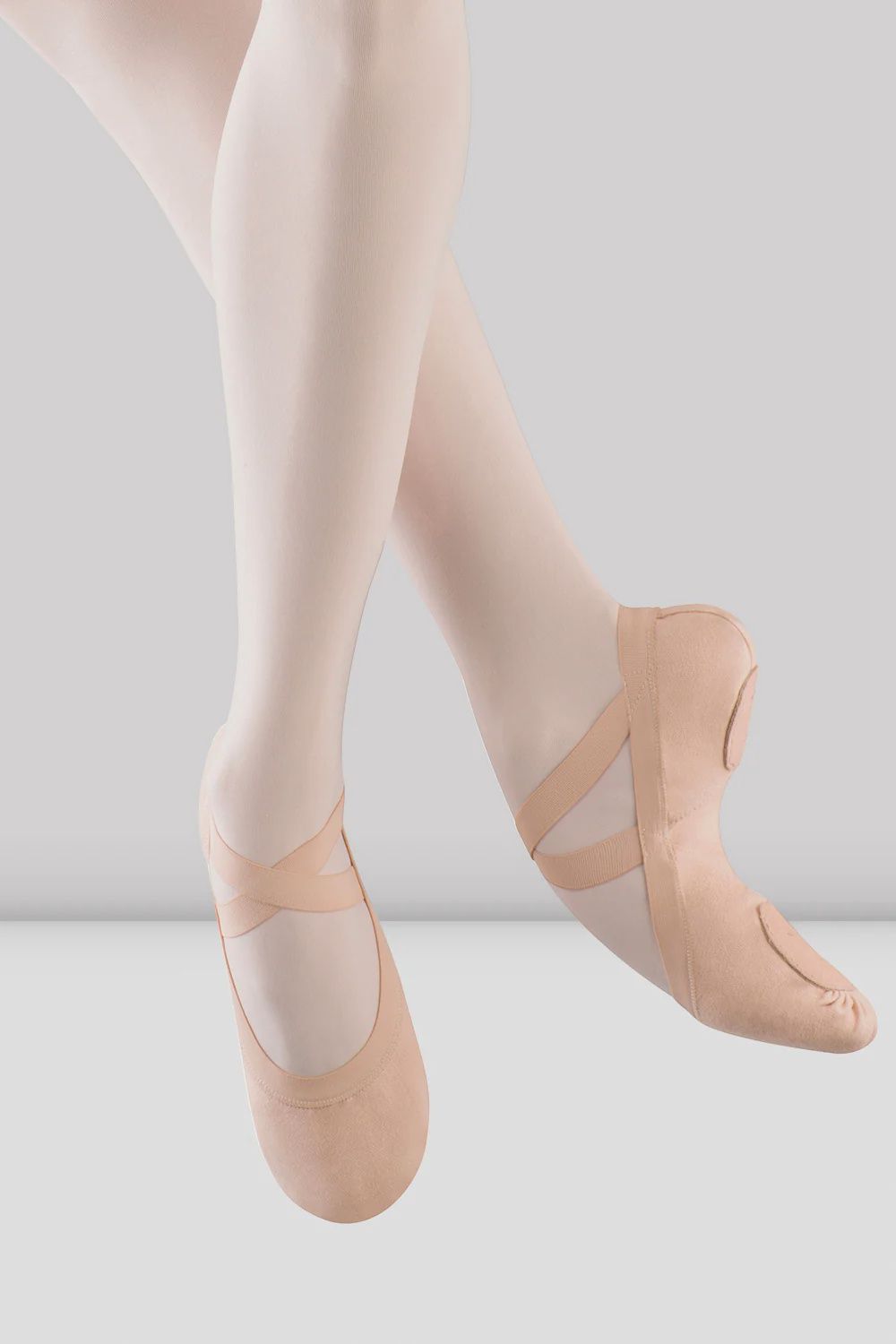 Pro Elastic Canvas Ballet Shoes, Colour: Pink, Size: 8, width: B