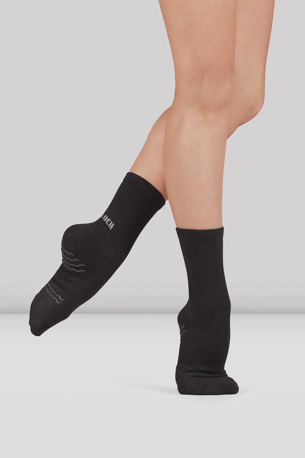 Blochsox Crew Length Dance Sock, Size: XS, Colour: BLK