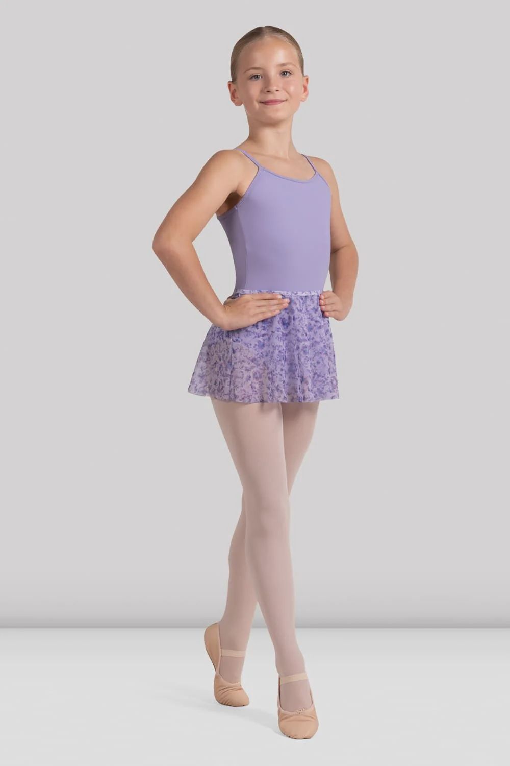 Girls Floral Printed Skirt, Colour: Lilac Haze, Size: XS/S