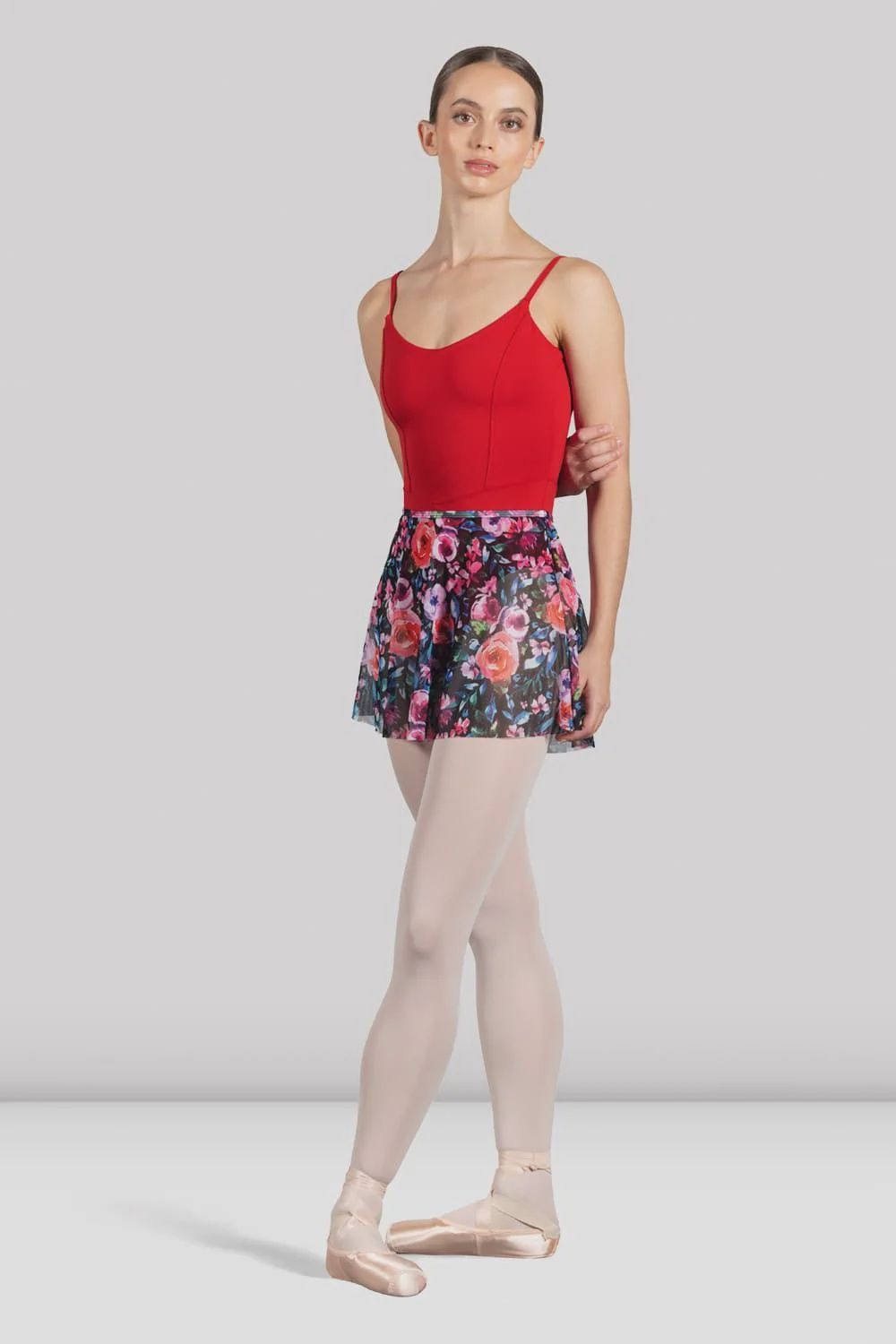 Ladies Floral Printed Skirt, Colour: Rose, Size: P/S