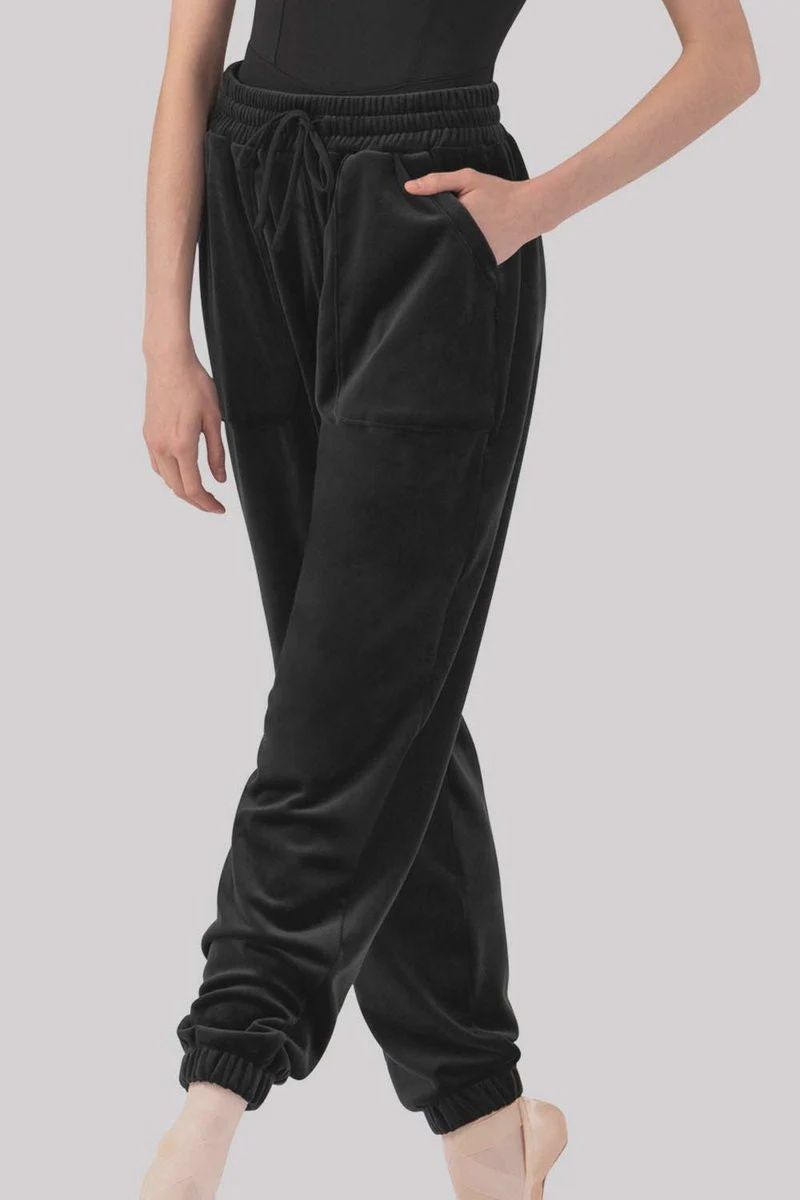 Velvet Sweatpants (Ladies), Colour: Black, Size: P