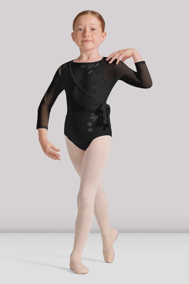 Rolanda Long Sleeve Wrap Top, Colour: Black, Size: 6-7
