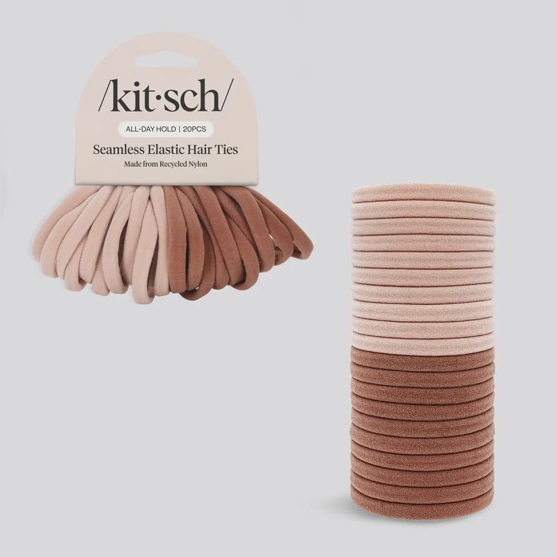 Kitsch Eco-Friendly Nylon Elastics 20pc Set - Blush