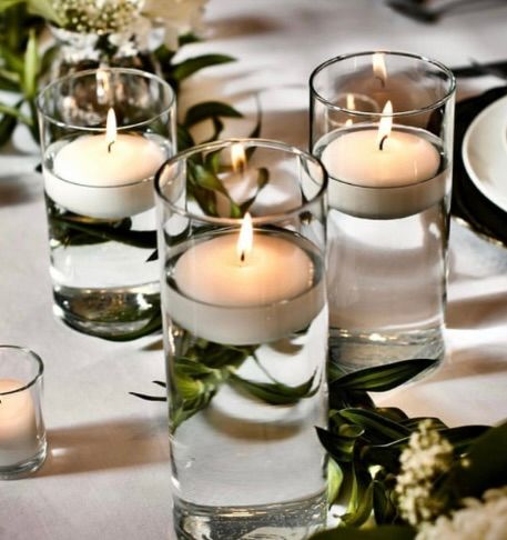 𝑪𝒆𝒏𝒕𝒆𝒓𝒑𝒊𝒆𝒄𝒆- Cylinder Vases-Glass -𝑠𝑒𝑡 𝑜𝑓 𝑡ℎ𝑟𝑒𝑒