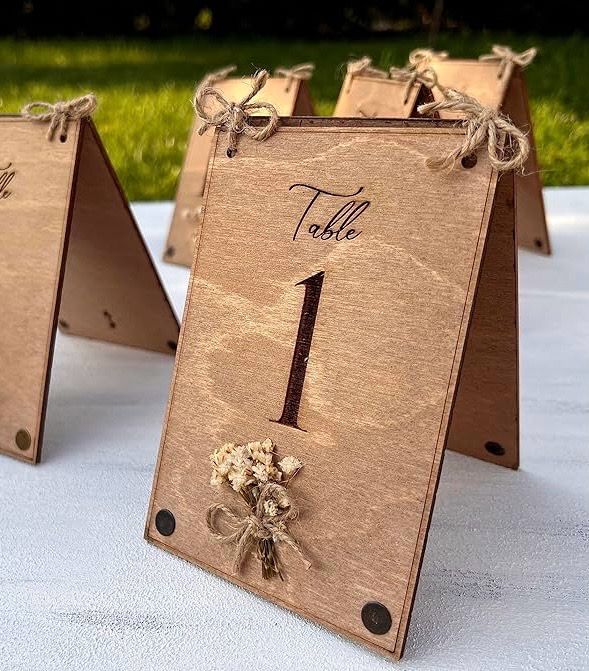 Table Numbers- wood / 1-15 available / priced for set of 15
