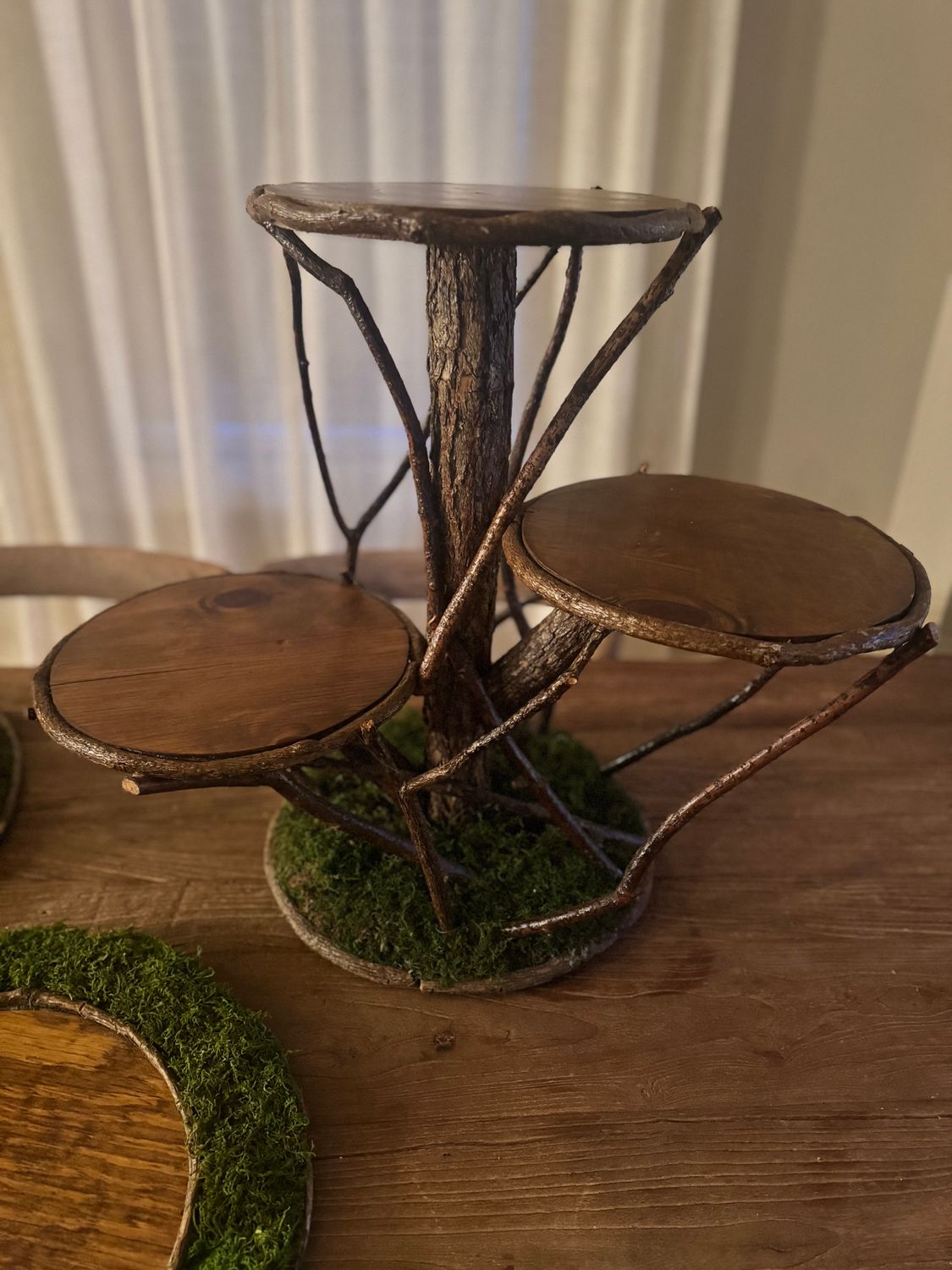 CAKE STAND- Wood 3 Tier Cake Stand