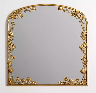 Mirrors and Signs/ Gold dainty Flower Mirror - We Provide Your Customization For Free