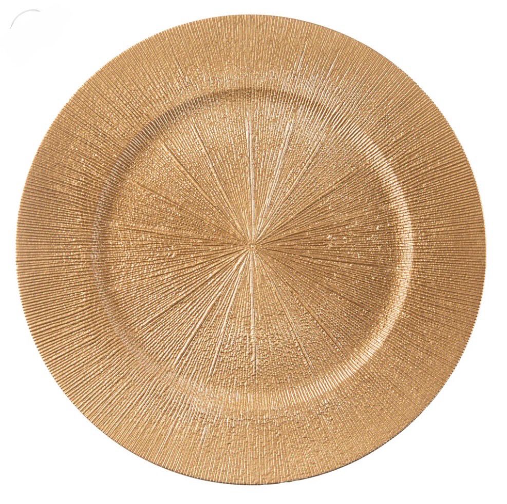 Charger- Sunray Acrylic Charger Plate - Gold