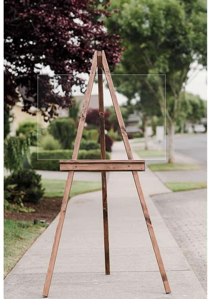 Adjustable Wooden Easel - Wedding Sign Stand - Floor Easel - 68” Tall