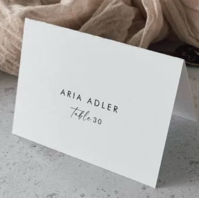 Table Place cards (tent Or flat Style)