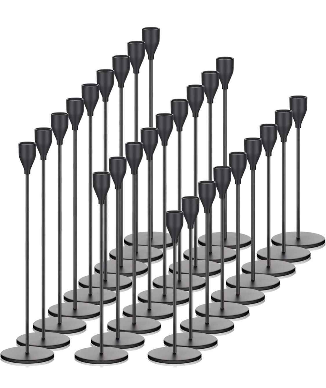 Candle Sticks / Matte black / Set Of 3