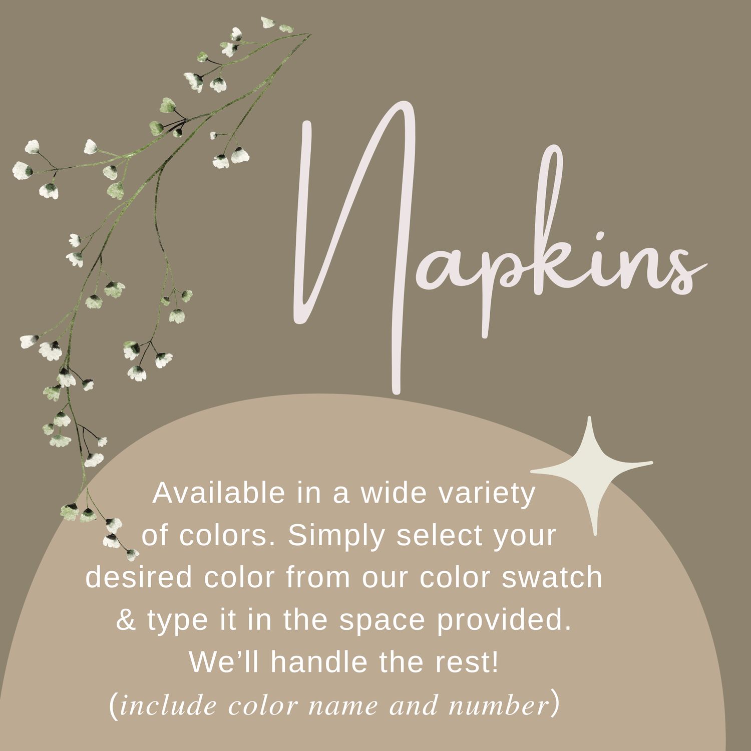 Napkins- Please Specify Color