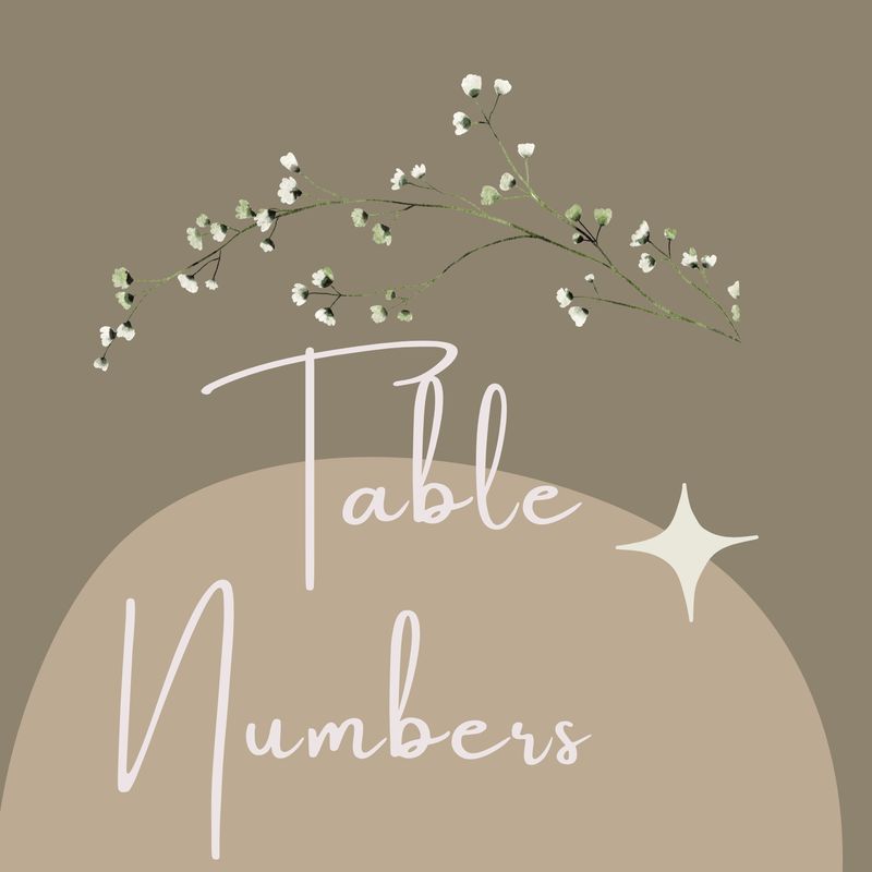 Table Numbers