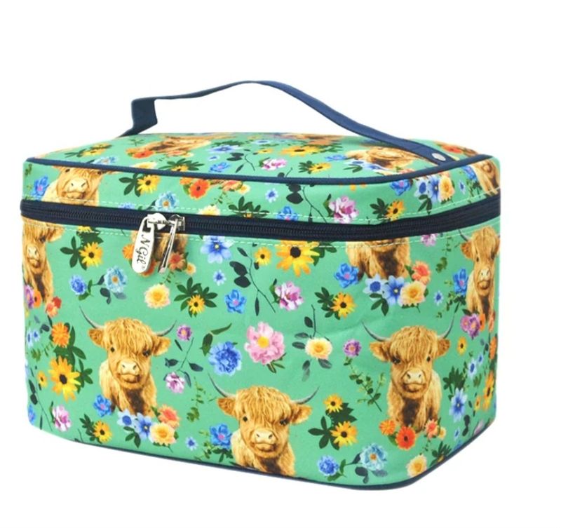 Canvas tote/large Cosmetics bag