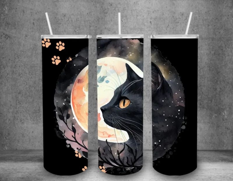 Black Cat Tumbler