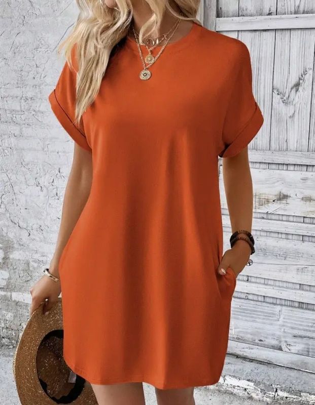 Cotton Short Sleeve Dress